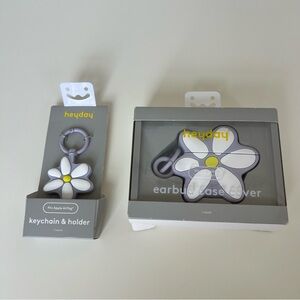 Heyday Purple Daisy AirPod  Case Gen 3 And AirTag Holder Keychain Apple